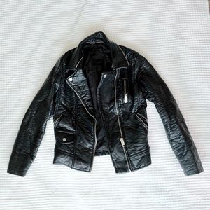 Zara Black leather jacket S